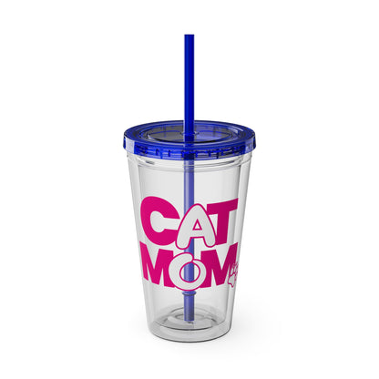 Cat mom pink Insulated Cup