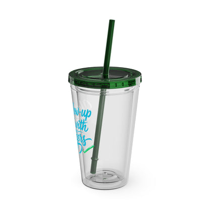 Your glow up starts with my tweezers Clear Insulated Cup