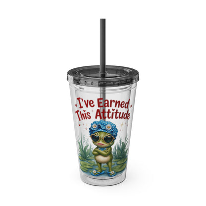 I've earned this attitude Clear Insulated Cup