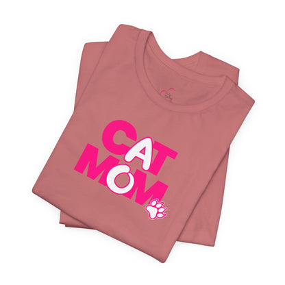 Cat mom pink T-shirt