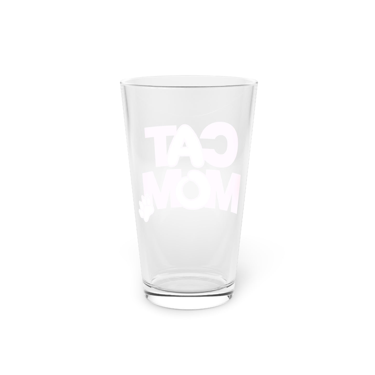 Cat mom pink Beer Glass