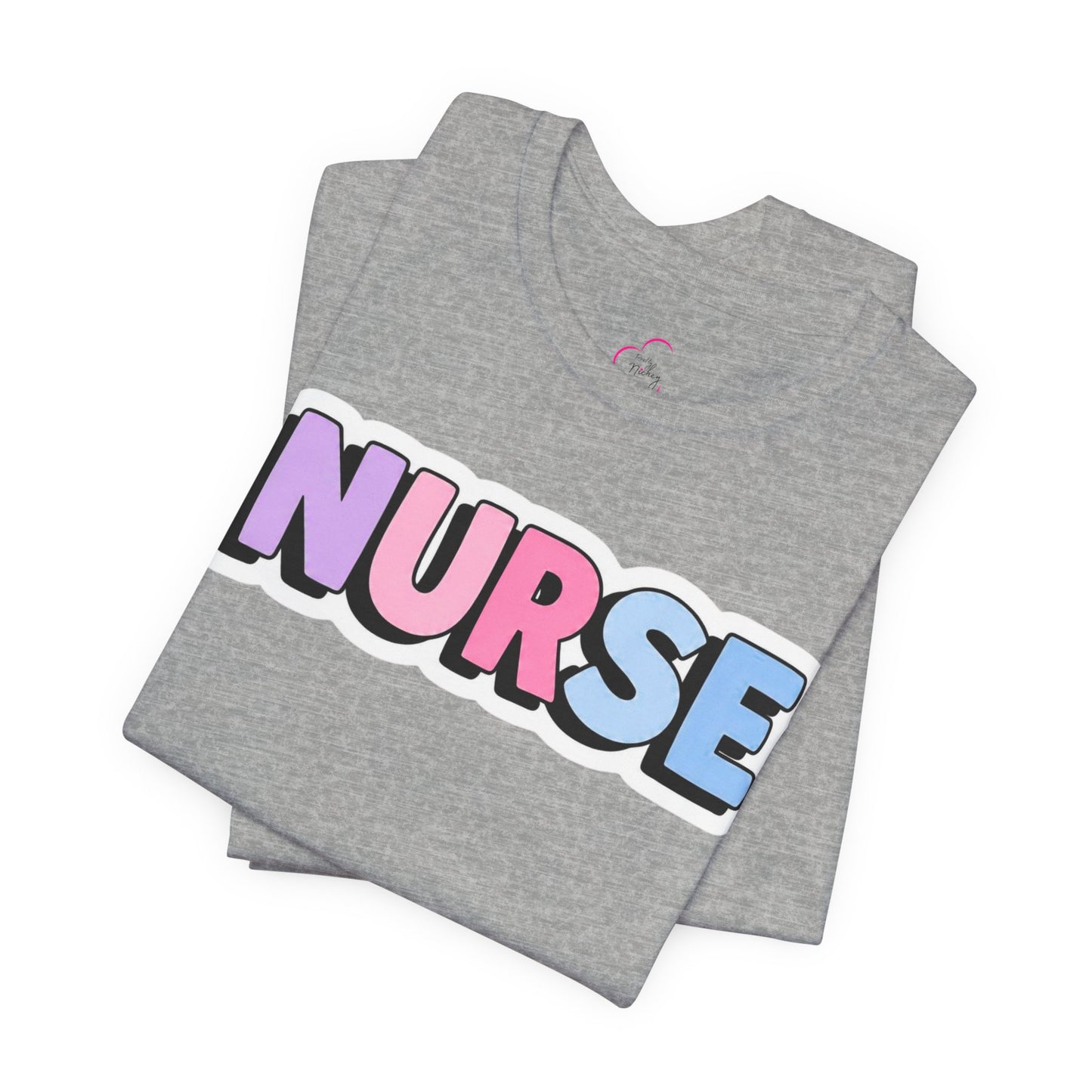 NURSE faux sticker T-shirt