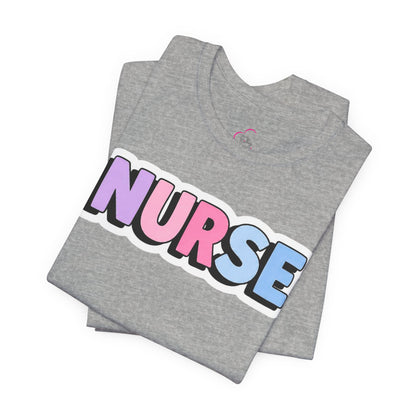 NURSE faux sticker T-shirt