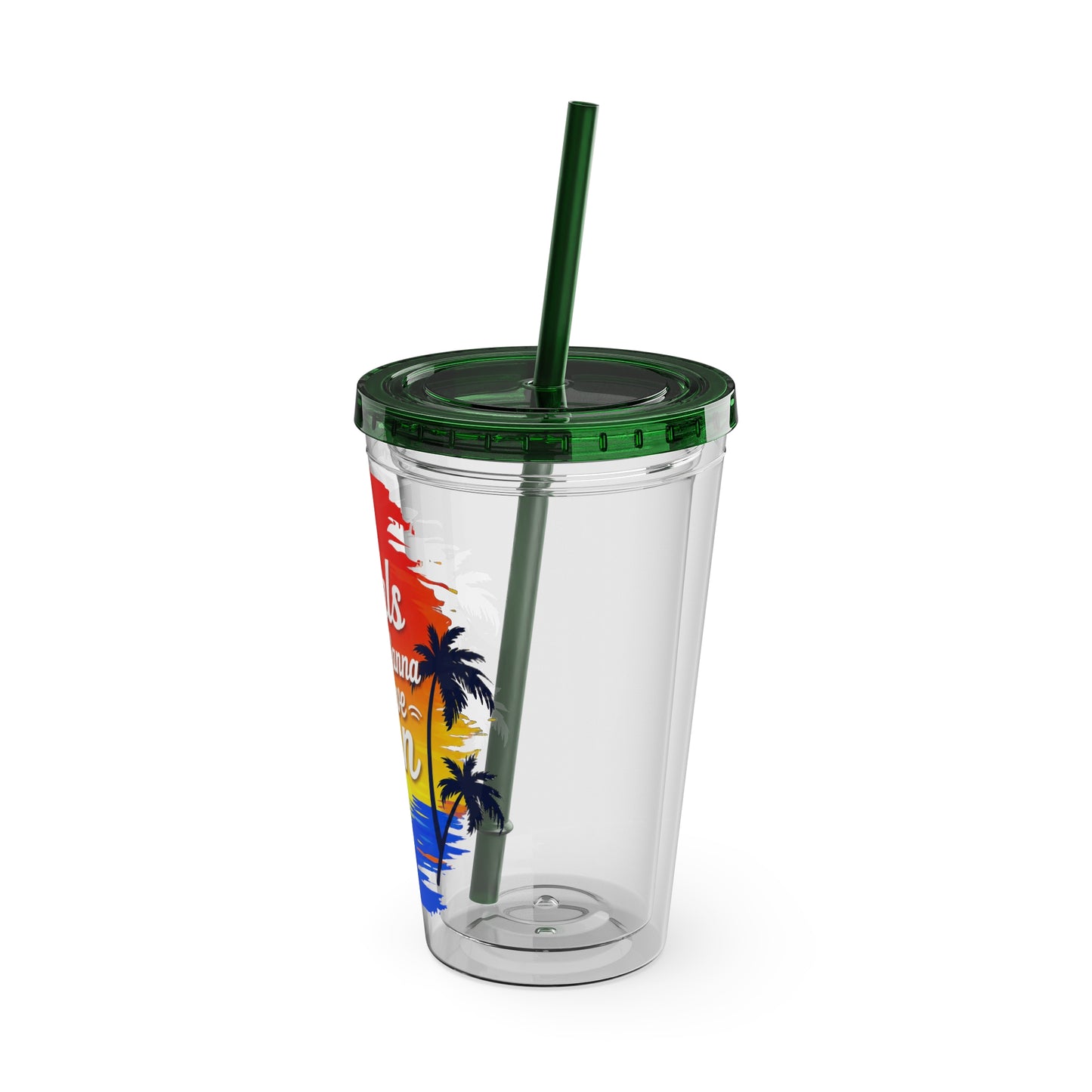 Girls just wanna have sun Clear Insulated Cup