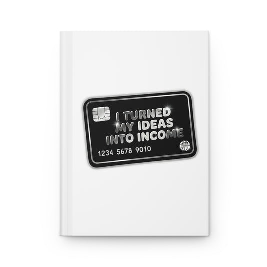 I turned my ideas into income Hardcover Journal
