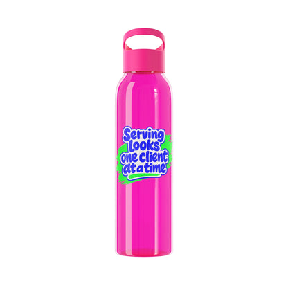 Serving looks one client at a time Water Bottle