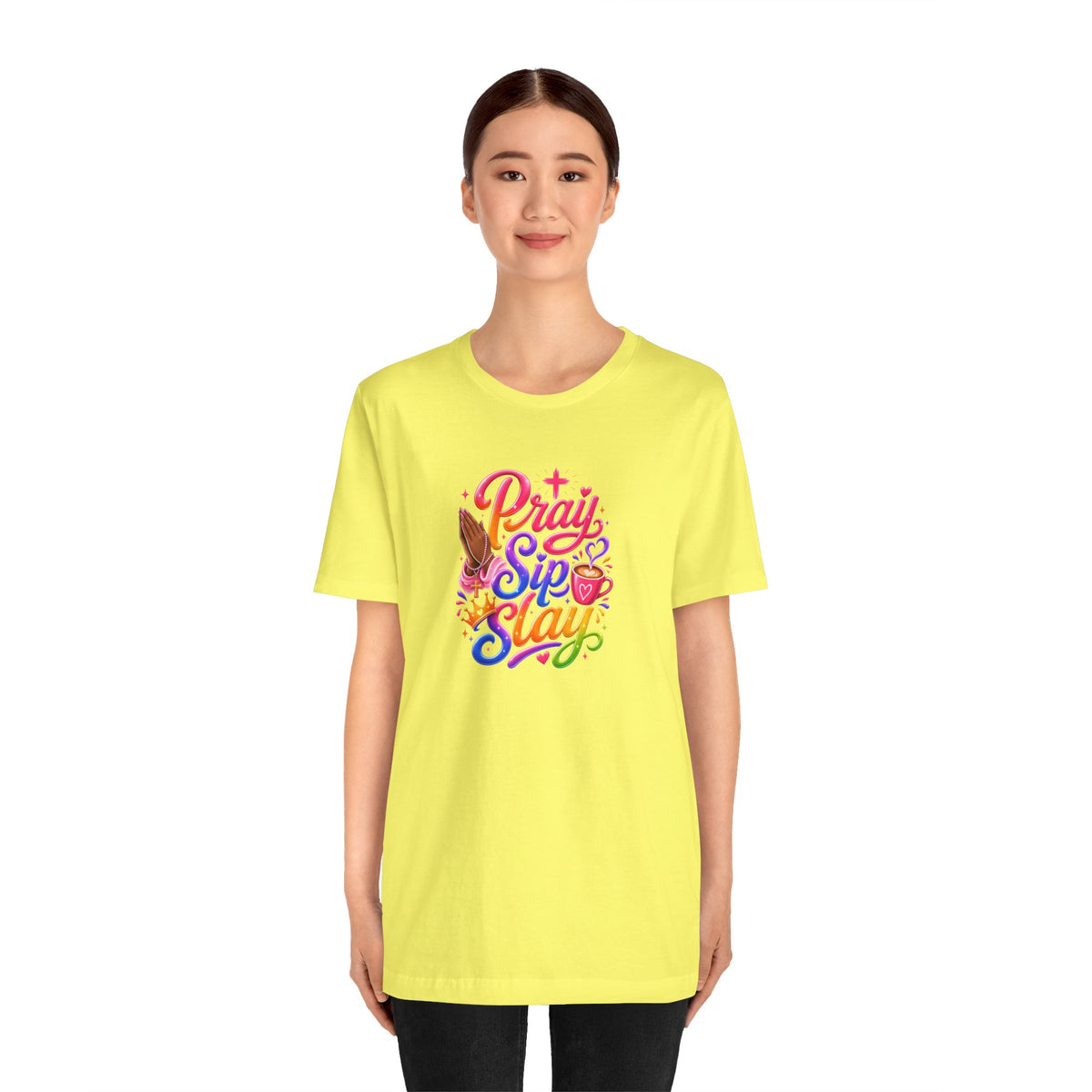Pray, sip, slay T-shirt