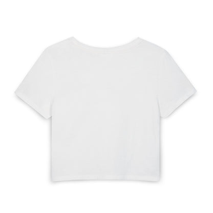 Cat mom pink Crop Tee