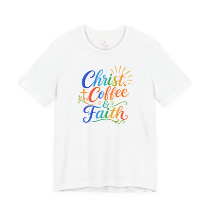 Christ, coffee and faith T-shirt