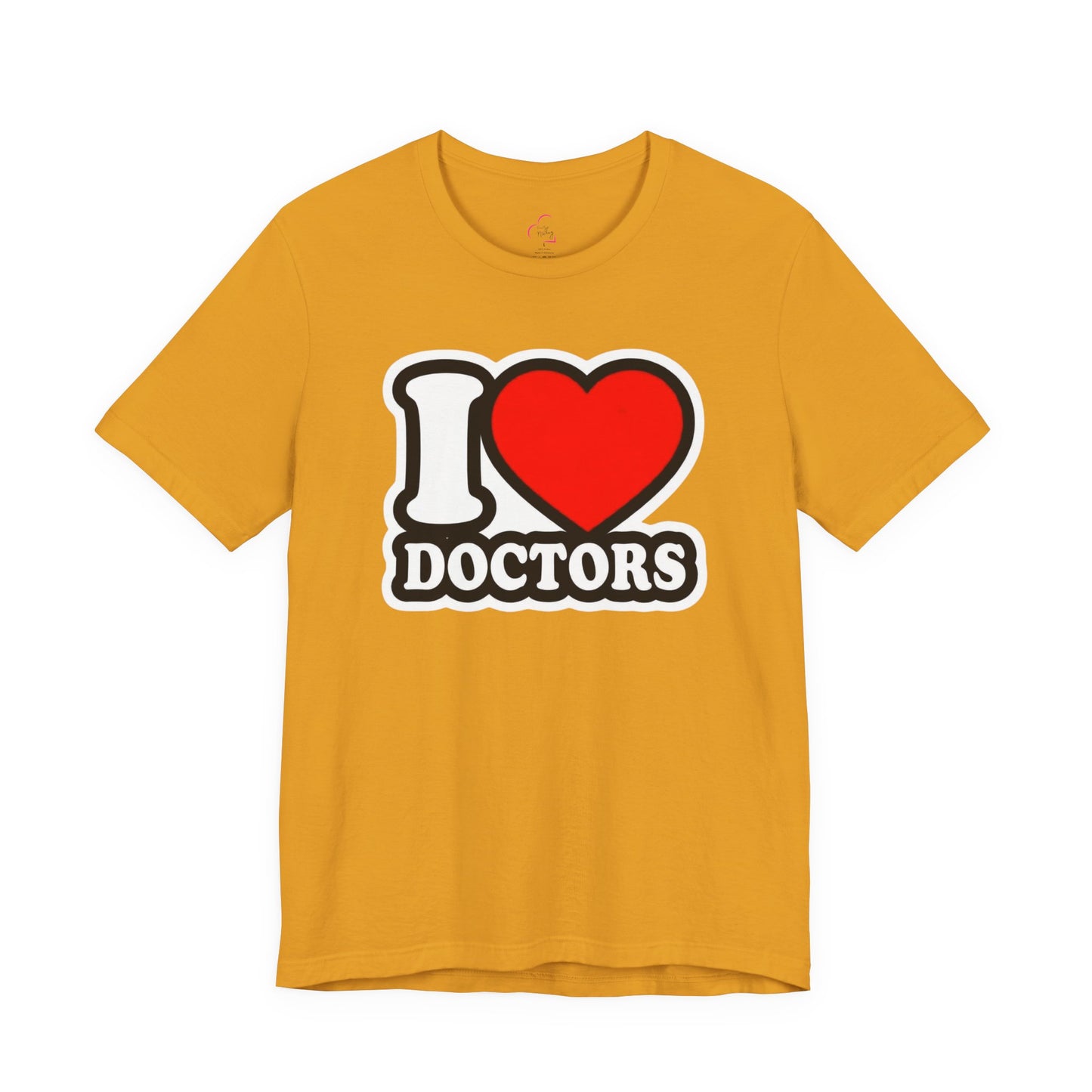 I love doctors faux sticker T-shirt