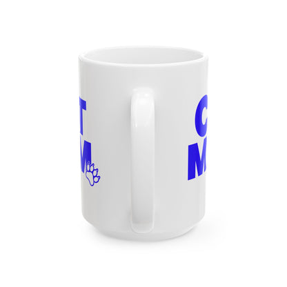 Cat mom blue Mug