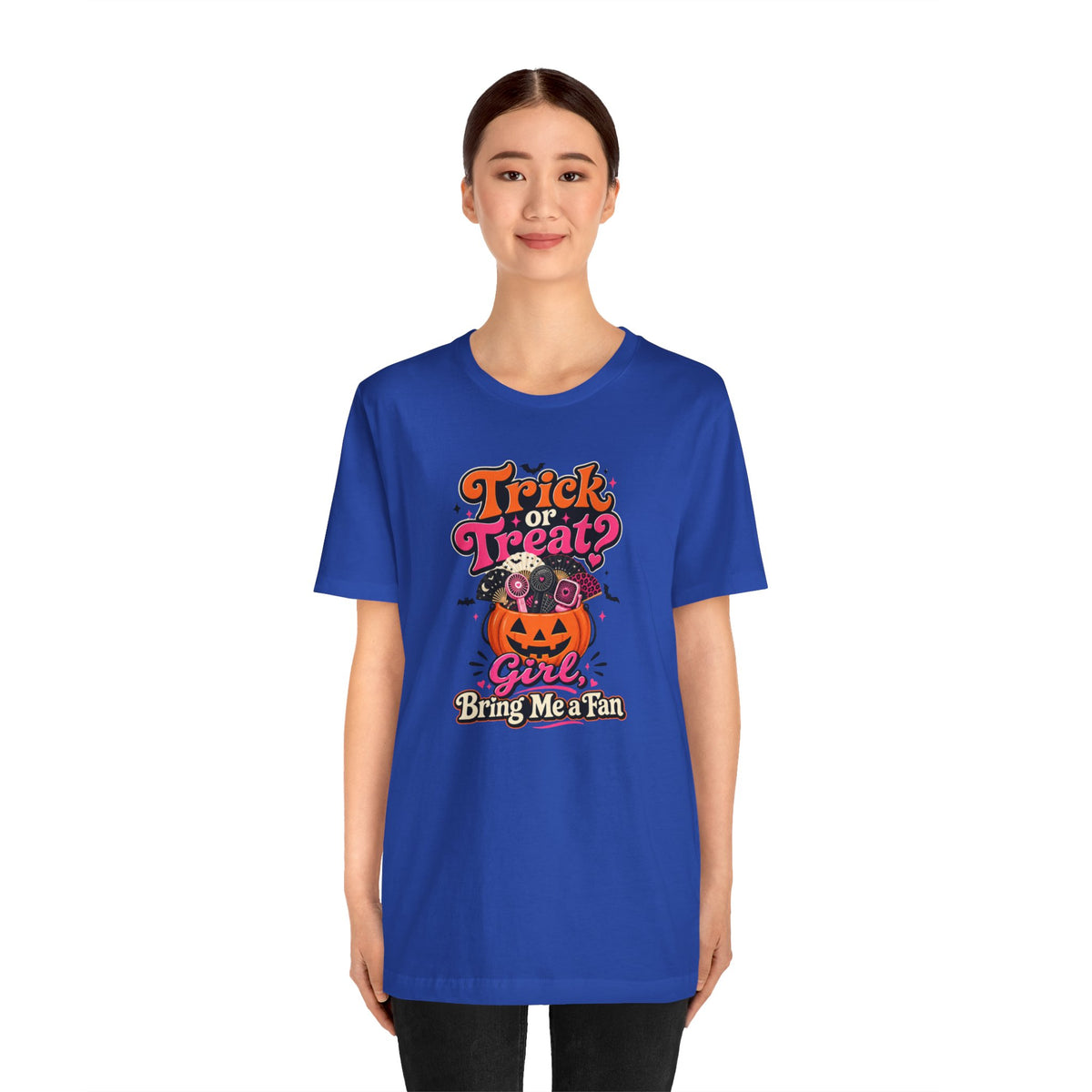 Trick or treat? Girl bring me a fan T-shirt