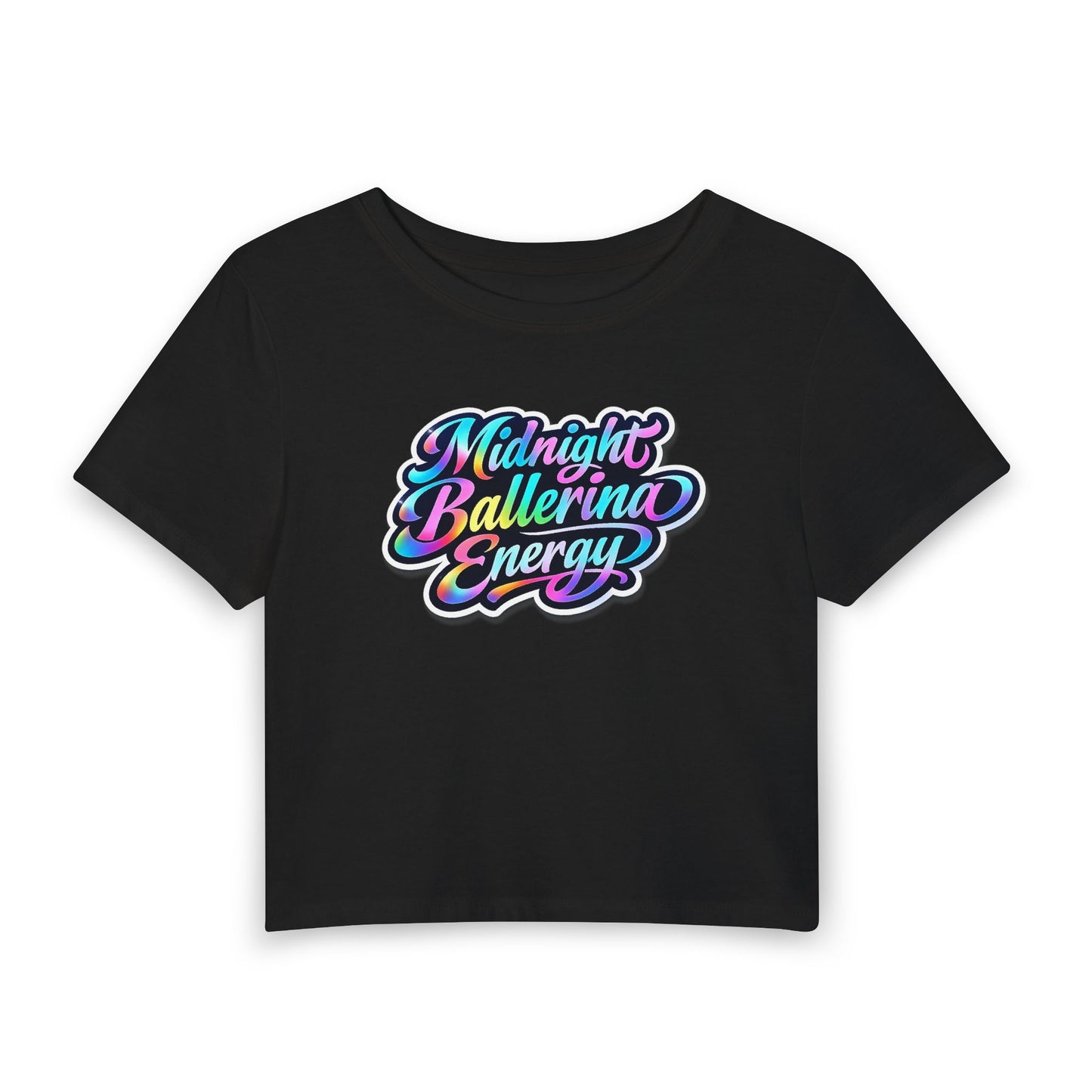 Midnight ballerina energy Crop Tee