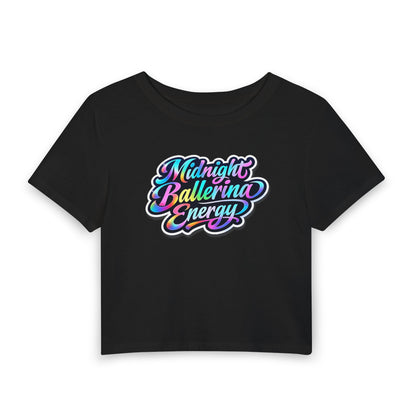 Midnight ballerina energy Crop Tee