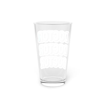 DOCTOR faux sticker Beer Glass