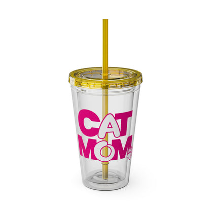 Cat mom pink Insulated Cup