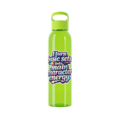I turn basic sets into main character energy Water Bottle