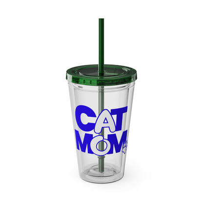 Cat mom blue Insulated Cup