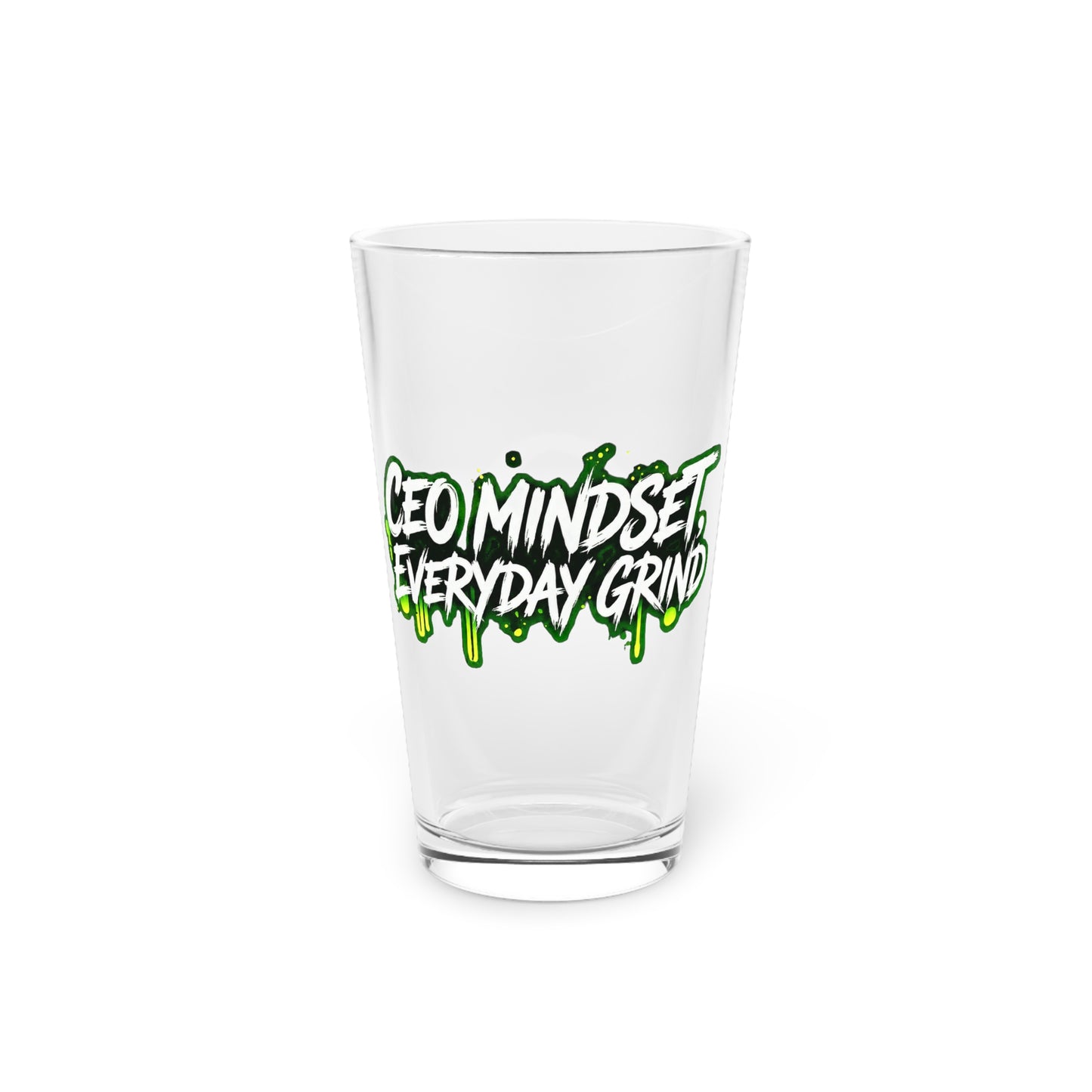 CEO mindset, everyday grind Beer Glass