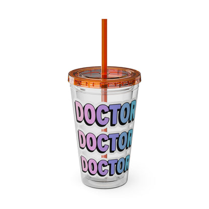 DOCTOR faux sticker Clear Insulated Cup