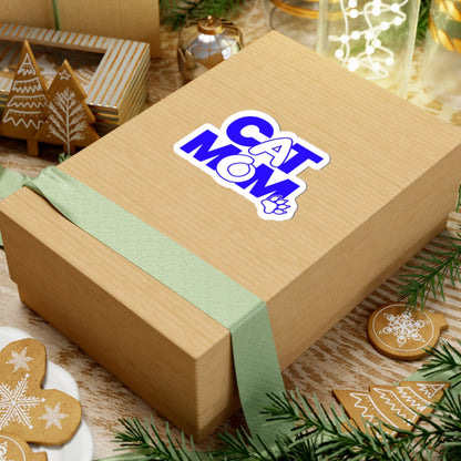 Cat mom blue Sticker
