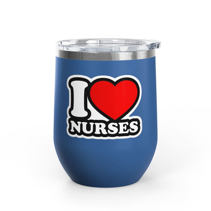 I love nurses faux sticker Tumbler