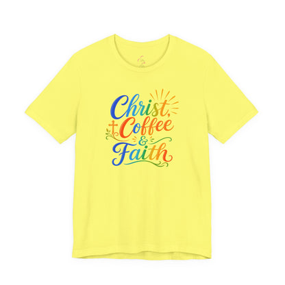 Christ, coffee and faith T-shirt