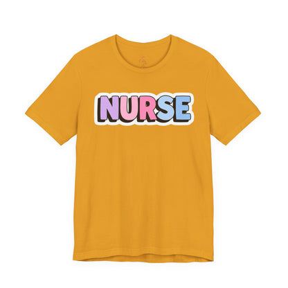 NURSE faux sticker T-shirt