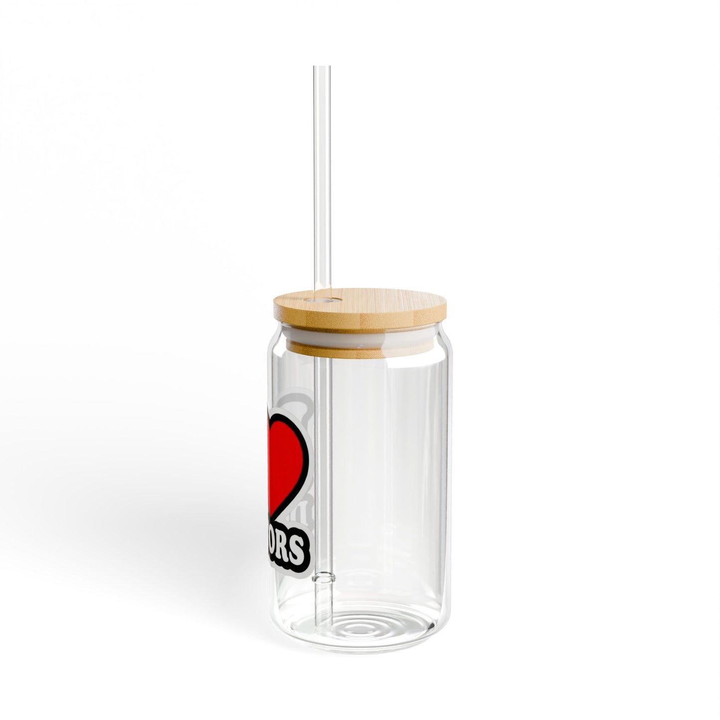 I love doctors faux sticker Sipper Glass