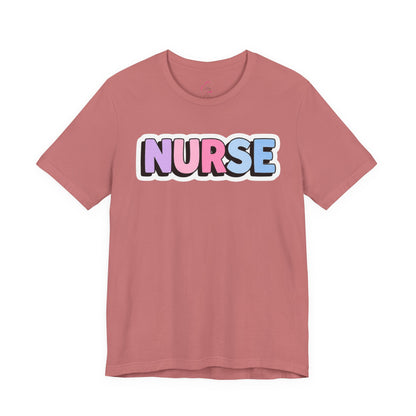 NURSE faux sticker T-shirt