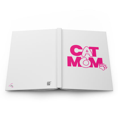 Cat mom pink Hardcover Journal