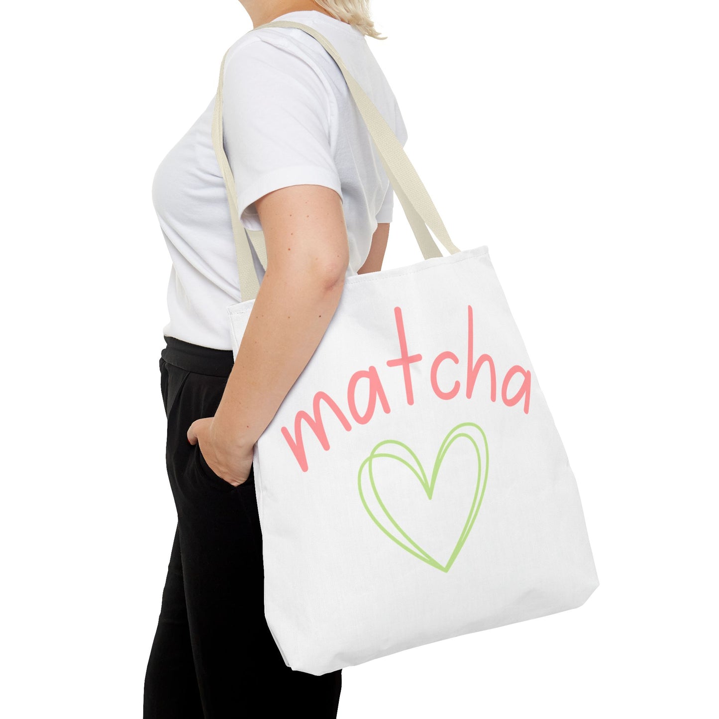 Matcha Heart Tote Bag