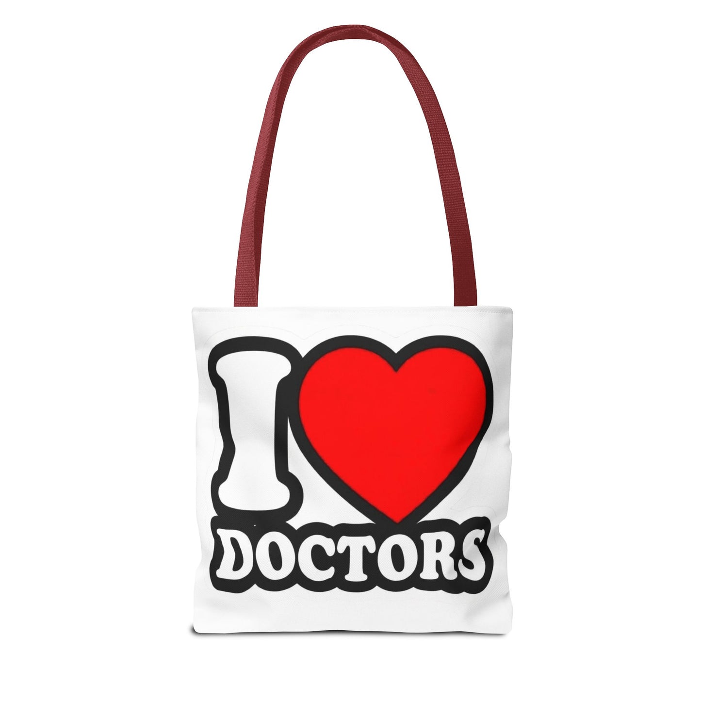 I love doctors faux sticker Tote Bag