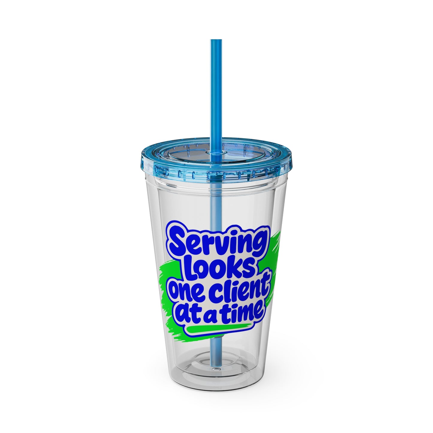 Serving looks one client at a time Clear Insulated Cup