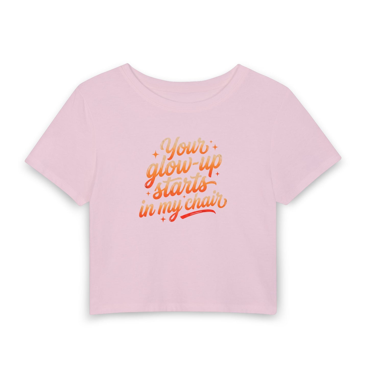 Your glow-up starts in my chair Crop Tee