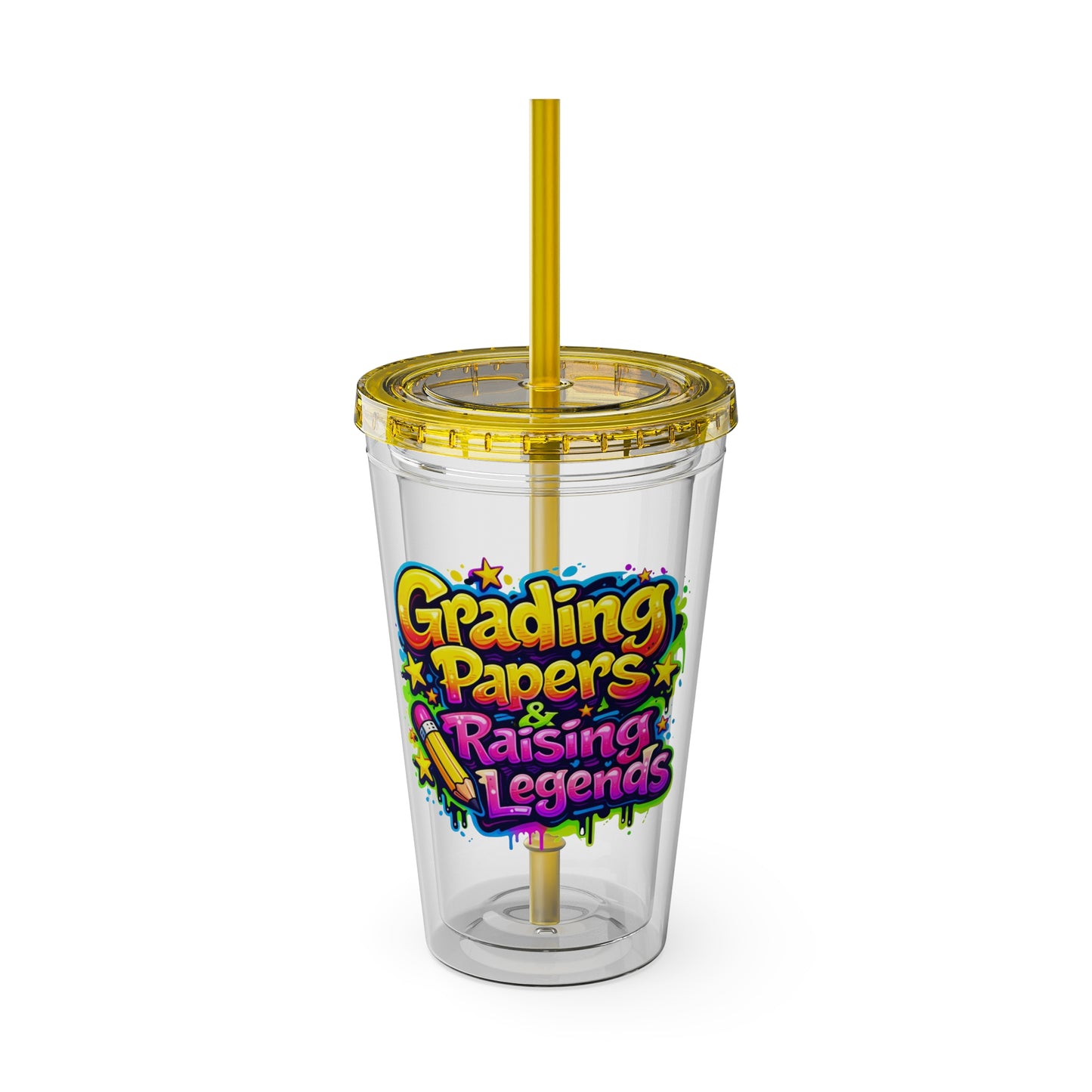Grading papers & raising legends Clear Insulated Cup
