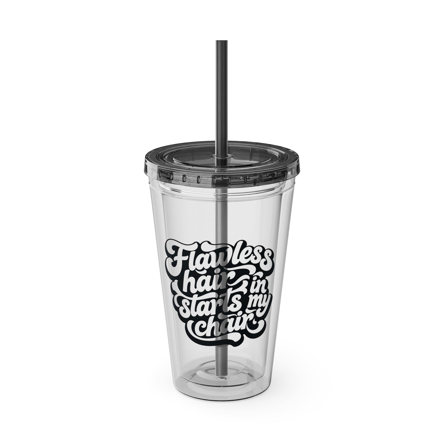 Flawless hair starts in my chair Clear Insulated Cup