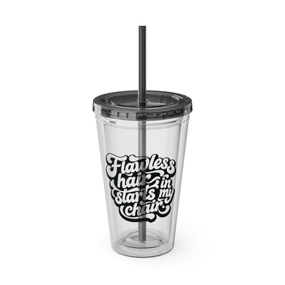 Flawless hair starts in my chair Clear Insulated Cup