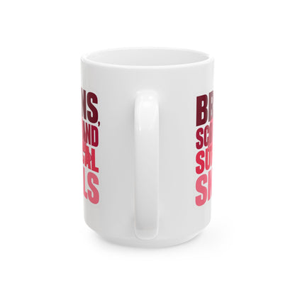 Brains, scrubs and surgical skills pink Mug