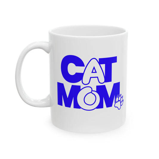 Cat mom blue Mug