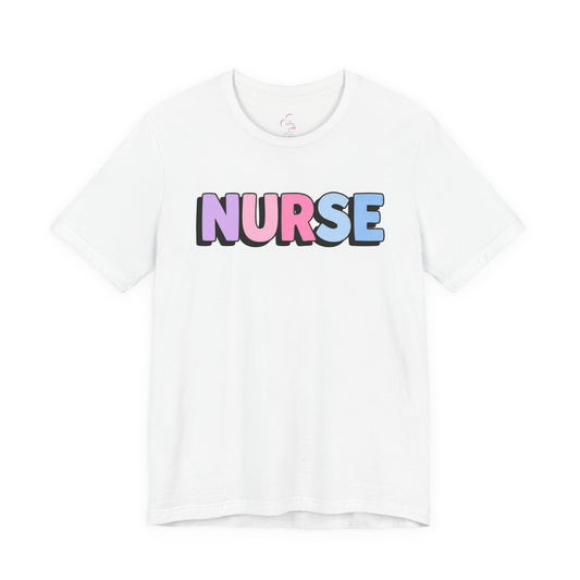 NURSE faux sticker T-shirt