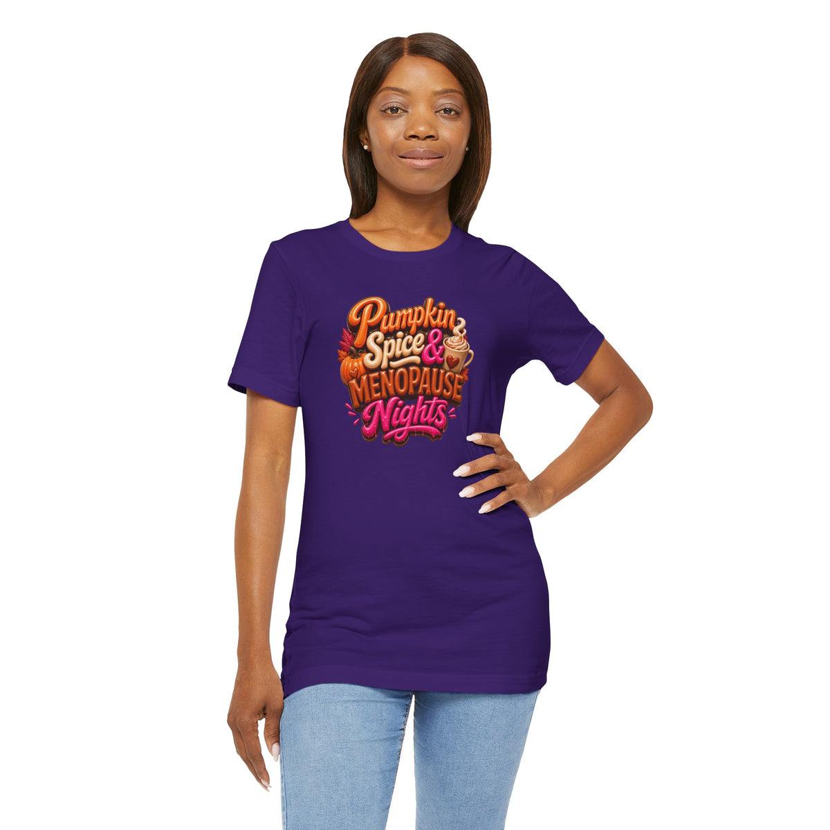 Pumpkin spice & menopause nights T-shirt