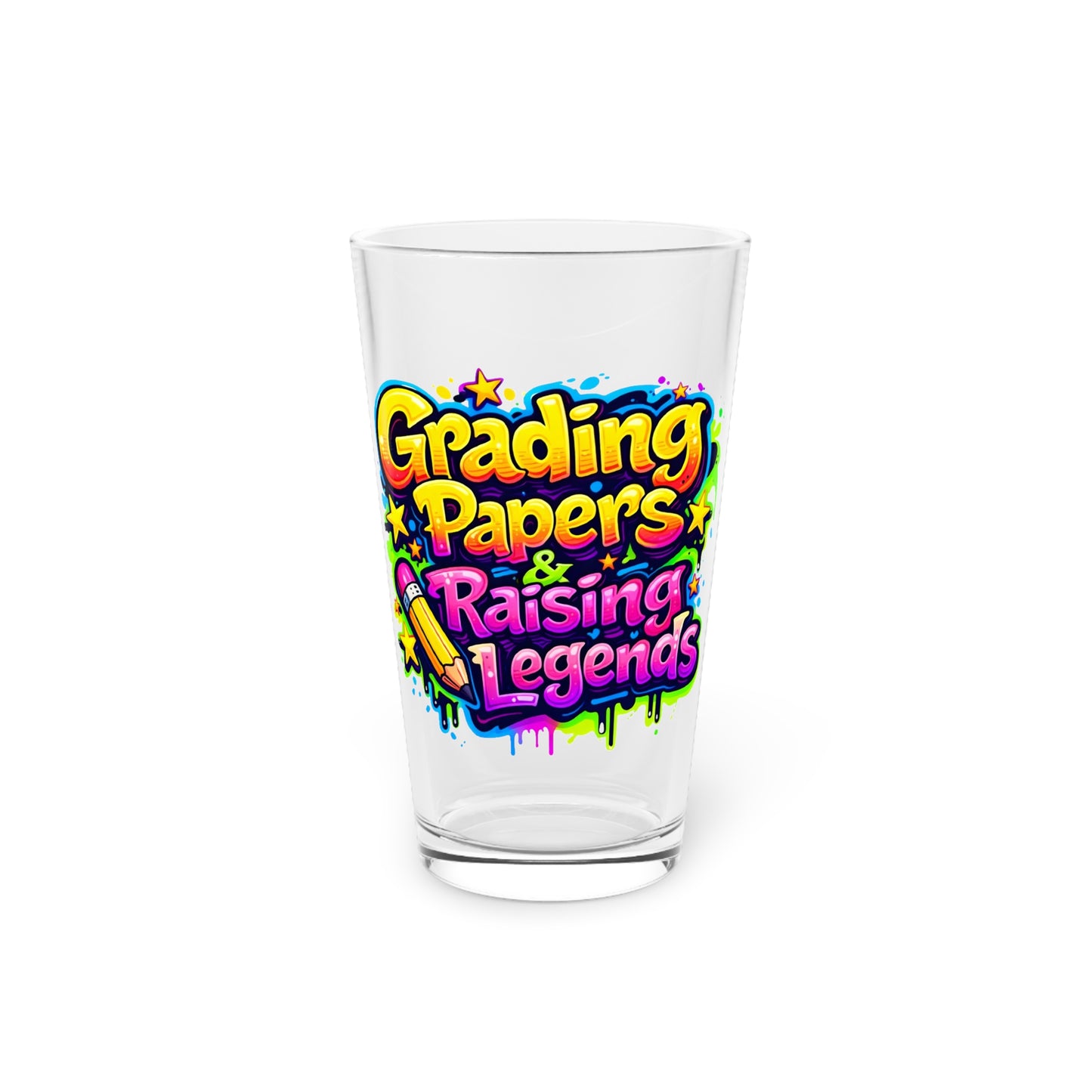 Grading papers & raising legends Beer Glass