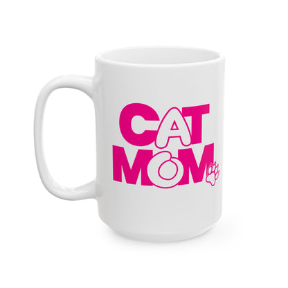 Cat mom pink Mug
