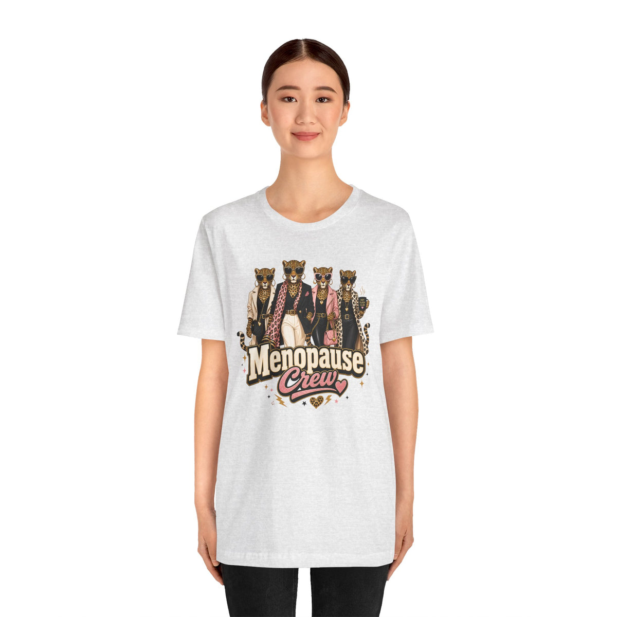 Menopause crew leopard T-shirt