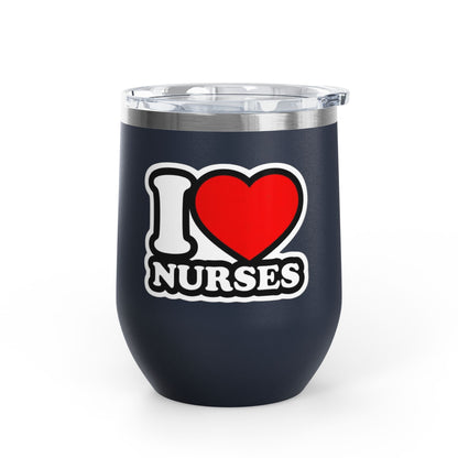 I love nurses faux sticker Tumbler