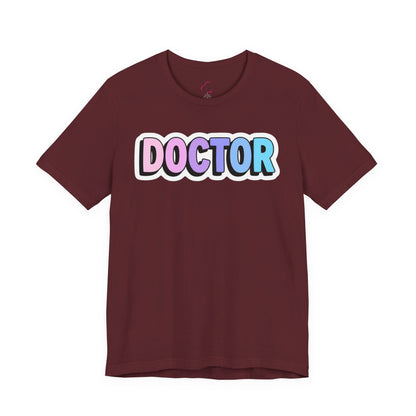 DOCTOR faux sticker T-shirt