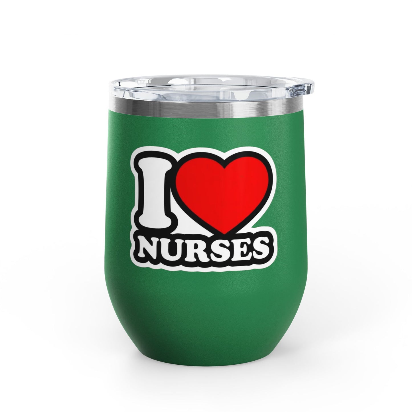 I love nurses faux sticker Tumbler