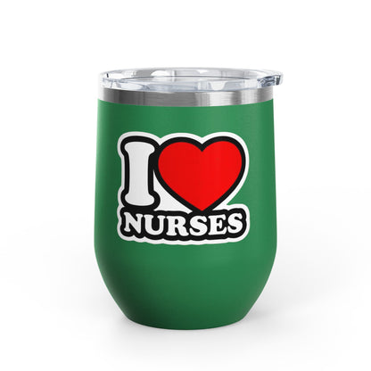 I love nurses faux sticker Tumbler