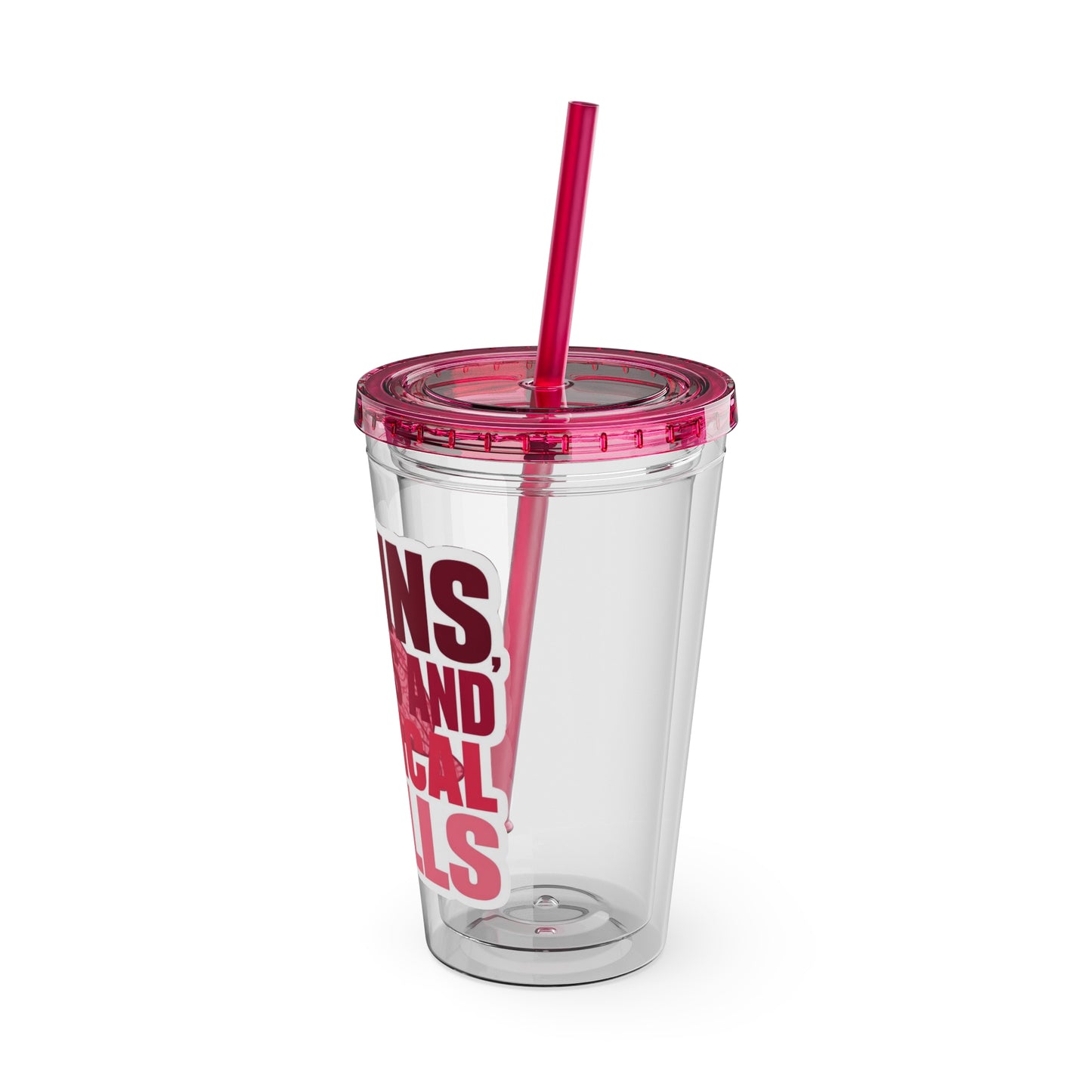 Brains, scrubs and surgical skills pink Clear Insulated Cup